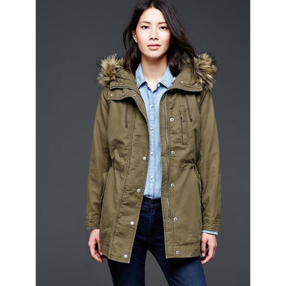 Gap Women Sherpa Lined Parka